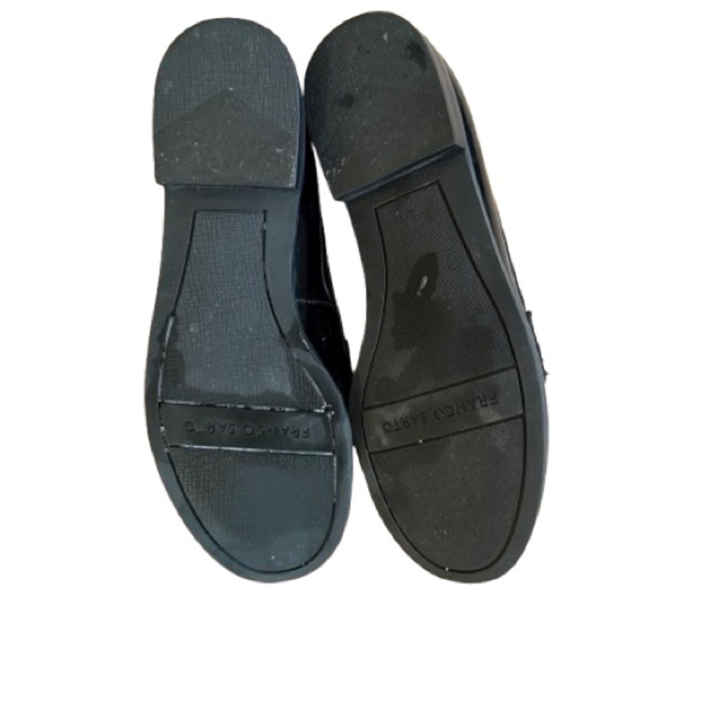 Franco Sarto L’Valera Black Faux Leather Patent Loafers Women’s 6M Slip-On Flats - Picture 3 of 5